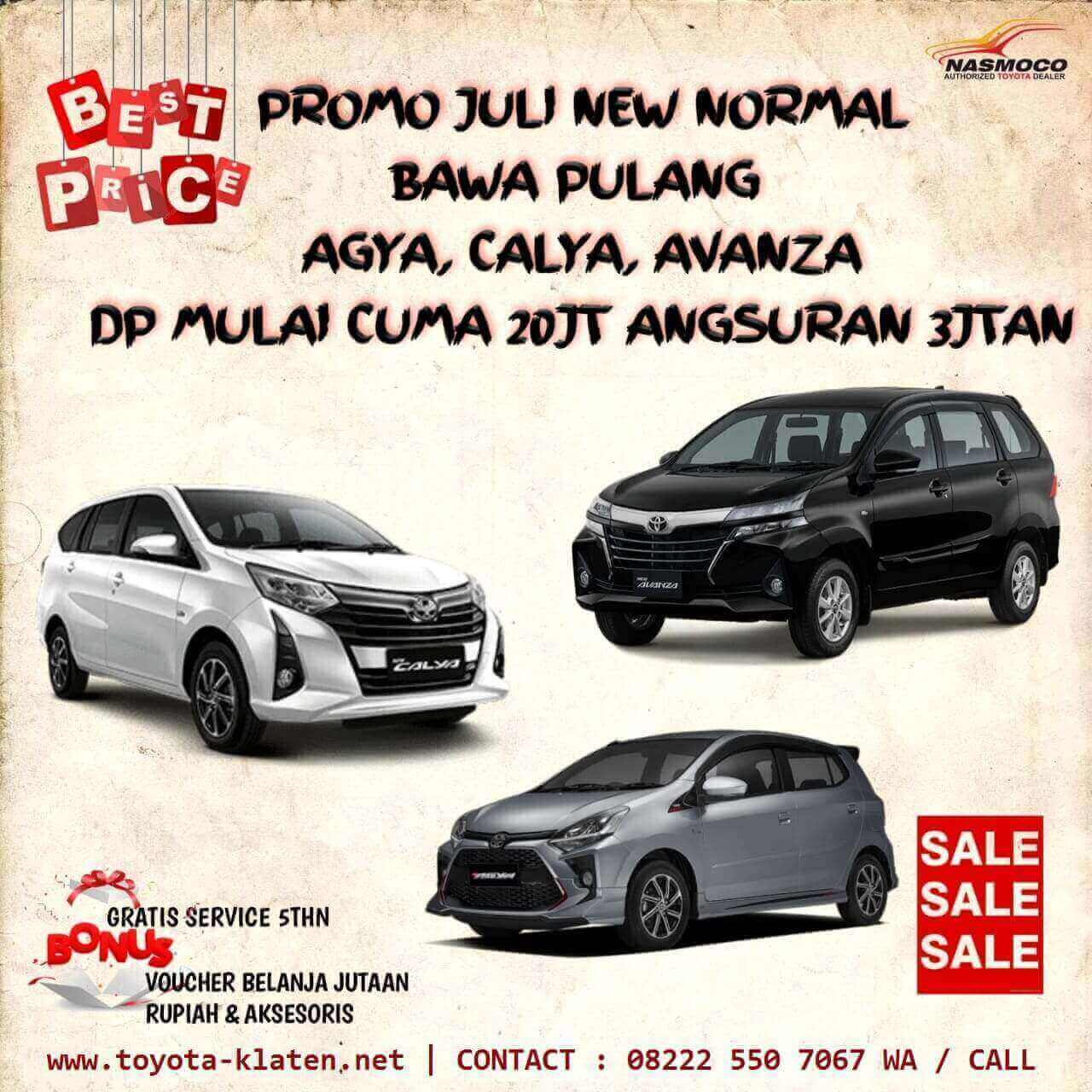 Promo Juli New Normal DP & Angsuran Murah Di Dealer Toyota Klaten