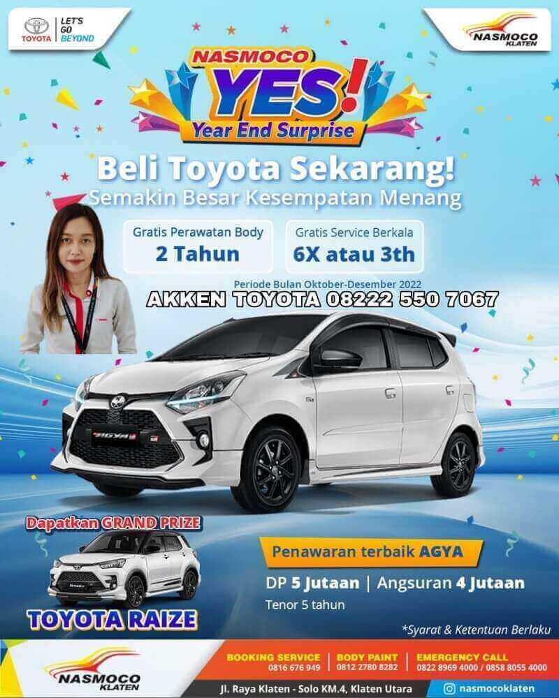Promo YES Beli Mobil Banyak Untung & Hadiah Di Toyota Klaten